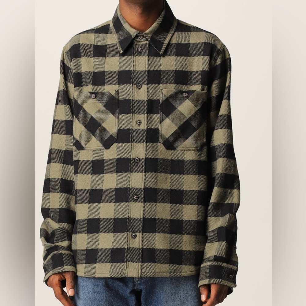 Off White Arrow Flannel Mens Shirt  Size L